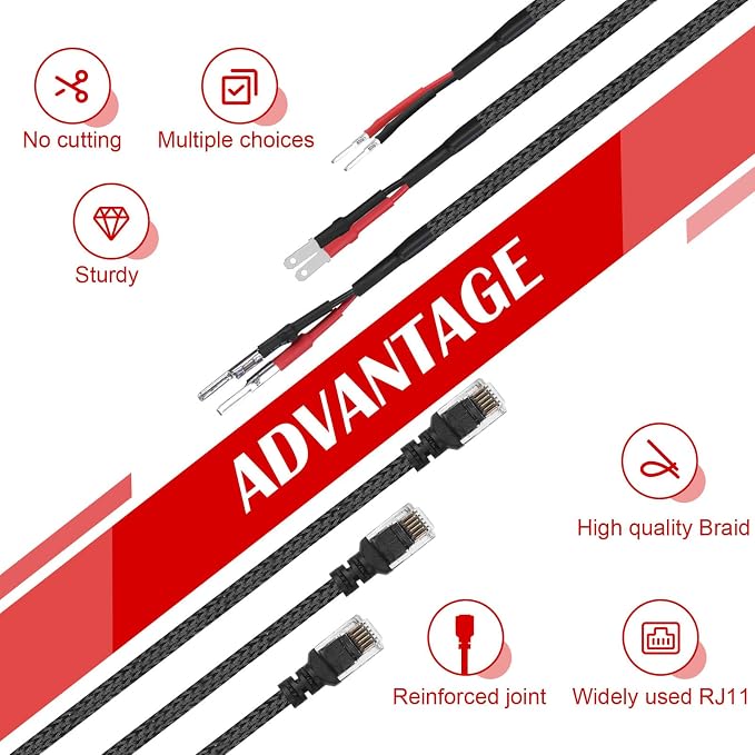 14" Upgraded Mirror Plug Wire Tap Radar Detector Hardwire Power Cord Kit - Image 6