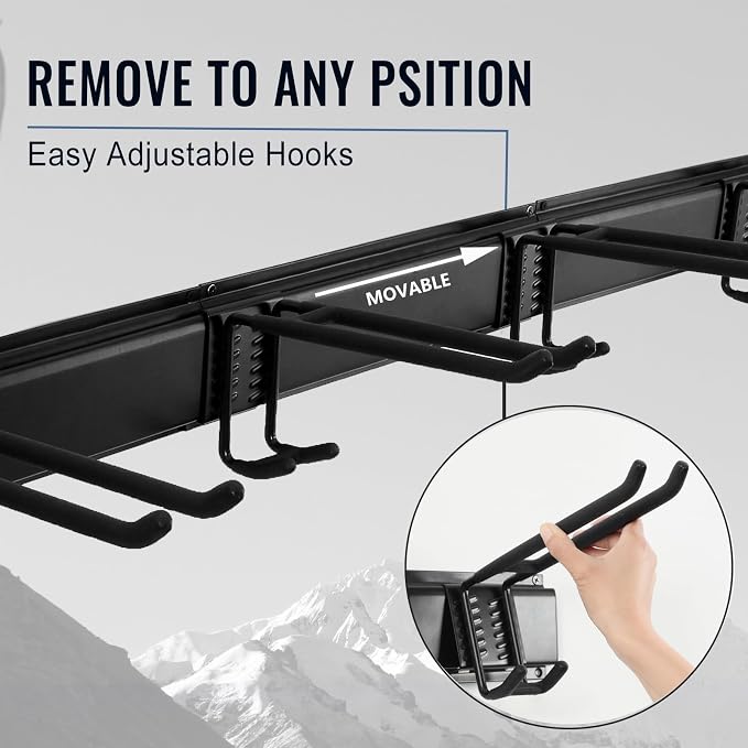Wall Mount Tool Storage Rack, Heavy Duty Garage Storage Tool Organizer - Image 3