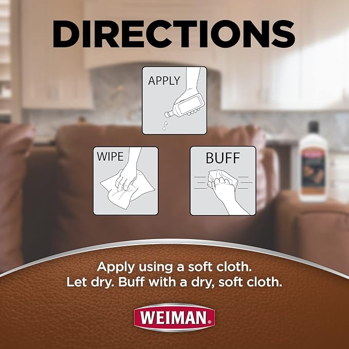 Weiman 3 in 1 Deep Leather Cleaner & Conditioner Cream - Image 7