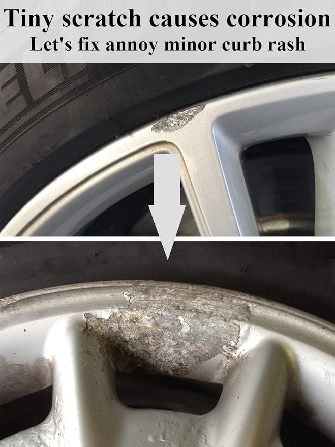 SYOAUTO Gloss Black Rim Touch Up Paint, Car Wheel Scratch Repair Touch Up Paint - Image 3