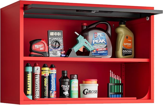 Metal Storage Cabinet Black Red Wall Cabinets by Fesbos