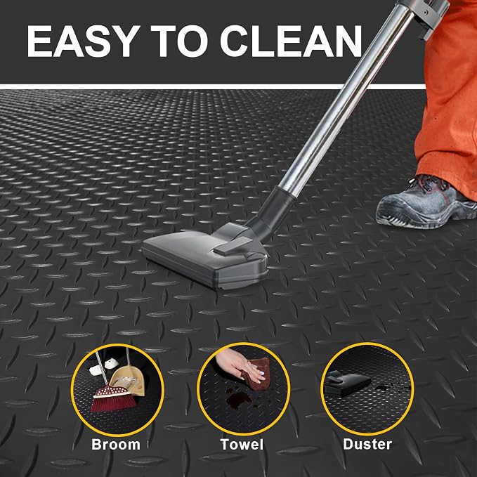 Garage Floor Mat 2.8mm Thickness PVC Garage Flooring Roll Diamond Plate Floor - Image 7