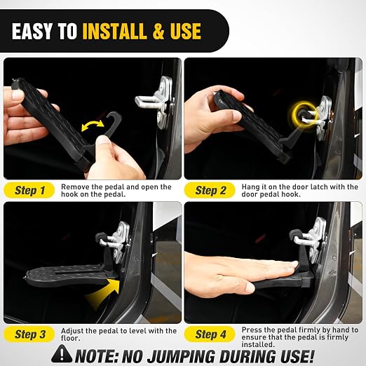 Nilight Car Door Step for Roof Access Universal Car Step Hook for Roof SUV - Image 7
