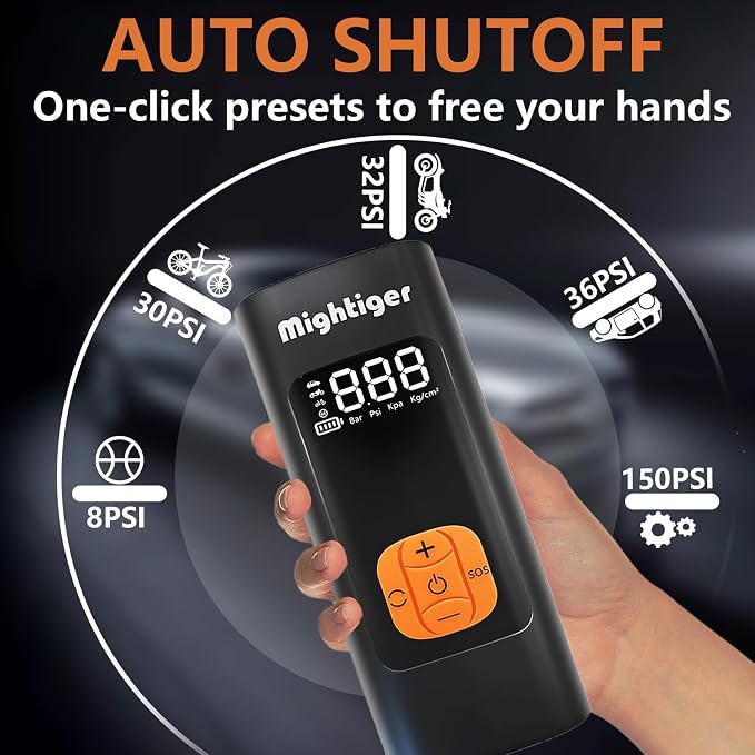 Tire Inflator Portable Air Compressor Cordless Mini Automatic Air Pump - Image 4