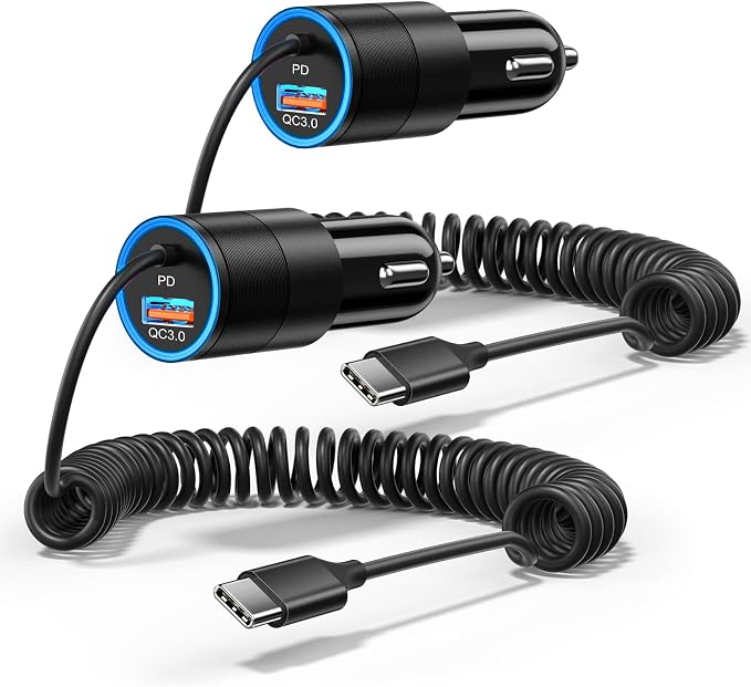 USB C Car Charger Fast Charge, Car Adapter Compatible by Ancekoy