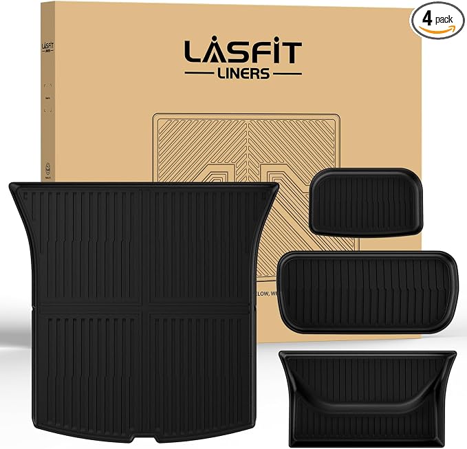 LASFIT Trunk Mats for Tesla Model Y Juniper 2025/2026 Cargo Liners Car by LASFIT