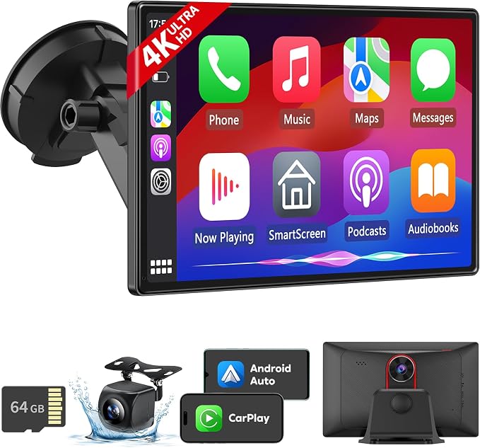 9" Wireless Apple CarPlay Android Auto Screen by Jataza