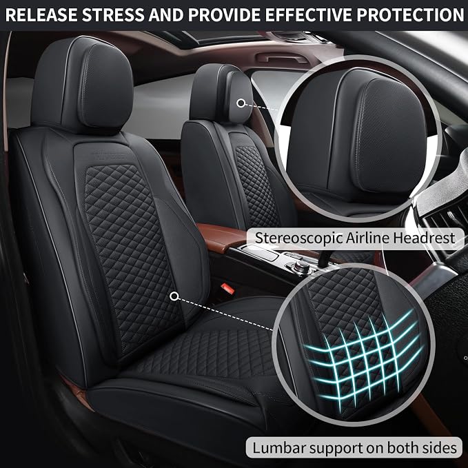 Car Seat Covers Full Set Leather Seat Covers Automotive Seat Covers Universal - Image 2
