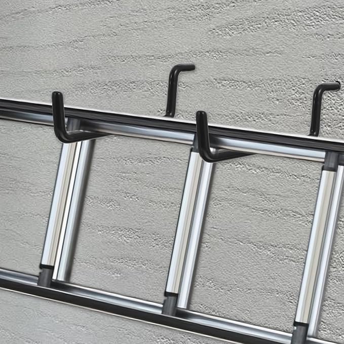 12 Pcs Heavy-Duty Black Ladder Hooks – Iron & PVC Wall Mount Storage Hangers - Image 7