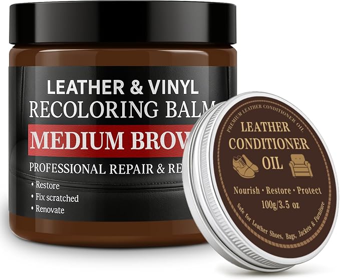 Leather Color Restorer, Leather Recoloring Balm, Scratch Remover, Leather Dye by Laxmorph