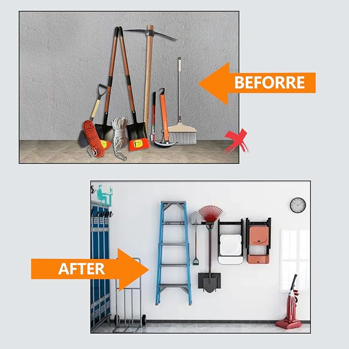Folding Chair Rack, Heavy Duty Garage Wall Mount Organizer and Holder, Garden - Image 6