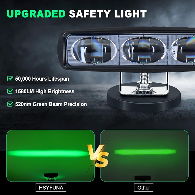 2Pcs Forklift Safety Light Green, 30W Straight Line Forklift and AGV Safety - Image 5