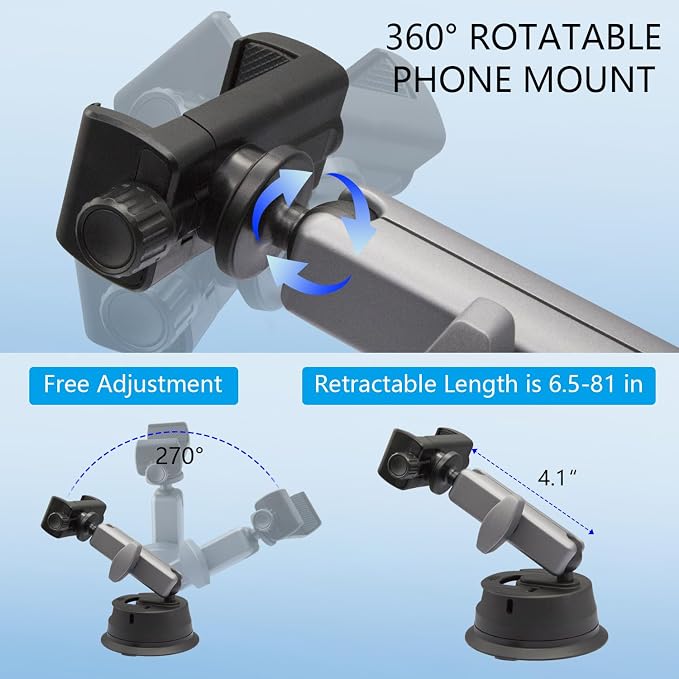 Suptig Universal Car Mount, Suction Cup Mount - Image 2