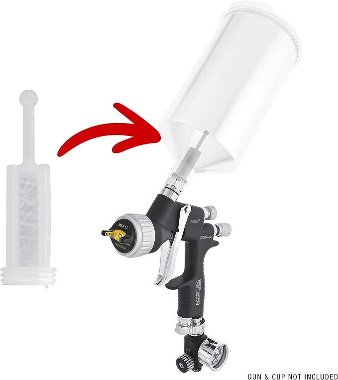TCP Global Disposable HVLP Gravity Spray Gun Filters Fine Mesh - Image 5