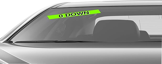 Ez-line Vinyl Windshield Stickers 3 Dozen 15 Inch Chartreuse Slogan Dealership - Image 2