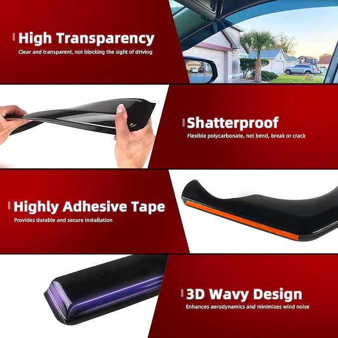 in Channel Window Visors Rain Guards Fit - Image 4