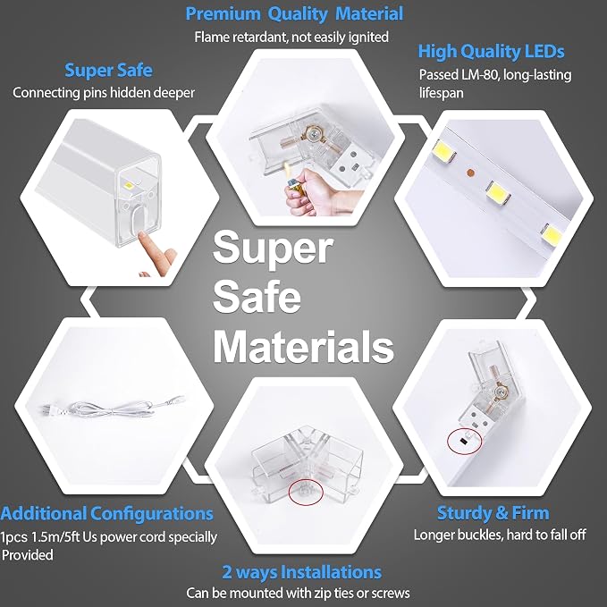 MODERN Hexagon Garage Lights，25 Pack 216W 25920LM High Brightness Hexagon - Image 3