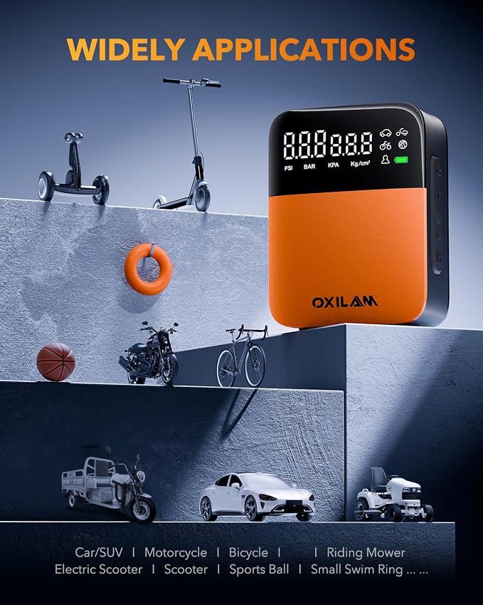 OXILAM C1 Tire Inflator Portable Air Compressor - Image 6