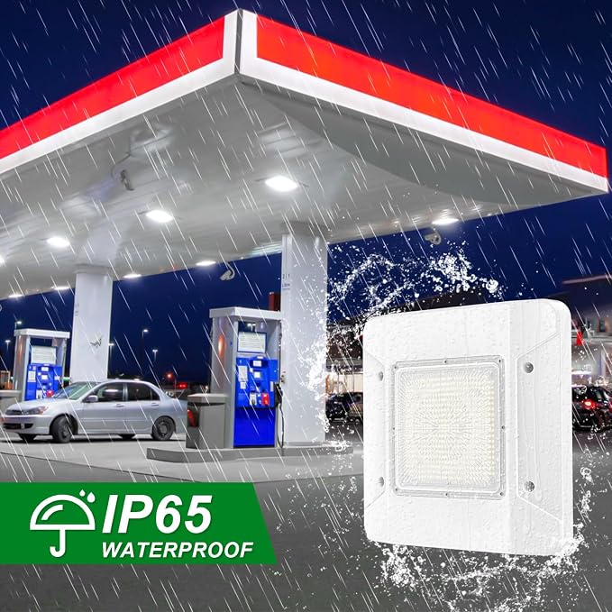 OSTEK 2 Pack LED Gas Station Canopy Light, 150W Carport Ceiling Light 5700K - Image 5
