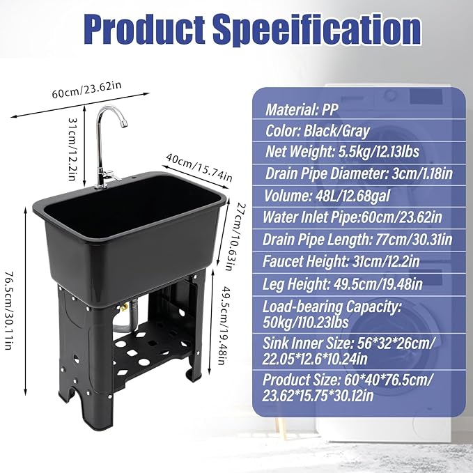 Free Standing Utility Sink - Image 4