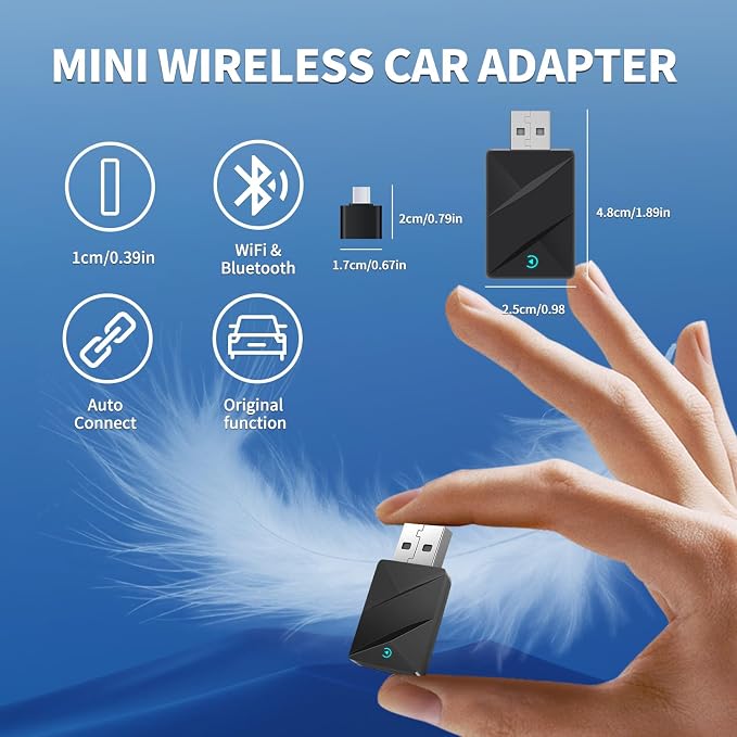Wireless CarPlay Adapter, Convert Wired to Wireless CarPlay Adapter, Plug&Play - Image 2