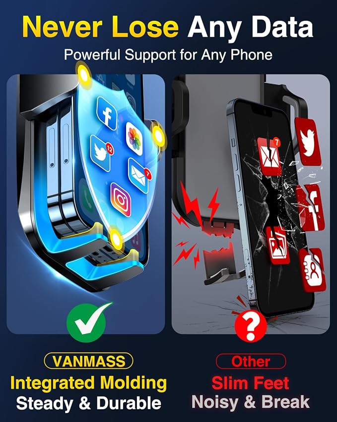 VANMASS 【85+LBS Strongest Suction & Military-Grade 2025 Ultimate Car Phone - Image 5