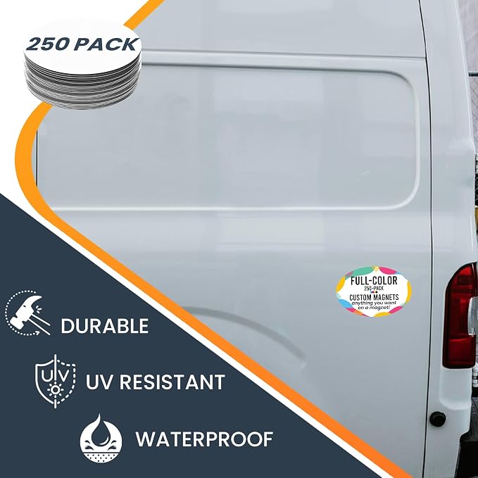 Magnet Me Up Customizable Magnet Pack, Oval Magnetic Decal, Advertising - Image 4