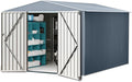 8X12FT Outdoor Metal Storage Shed, Lockable Weatherproof Garden Shed by BouPower