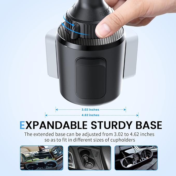 APPS2Car Car Cup Phone Holder Wireless Charger - Image 4