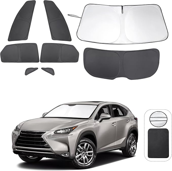 TINGLU Window Shades for Lexus NX300h/NX300/NX200t 2015-2021 Accessories Car by TINGLU
