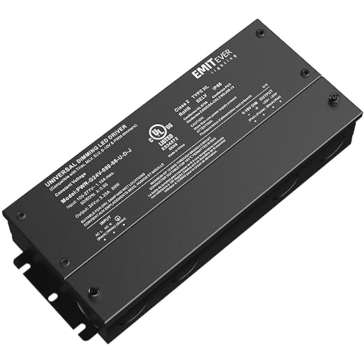 EMITEVER Dimmable Led Driver, 80W AC 110V-277V to DC 24V Transformer, 5-in-1 by EMITEVER