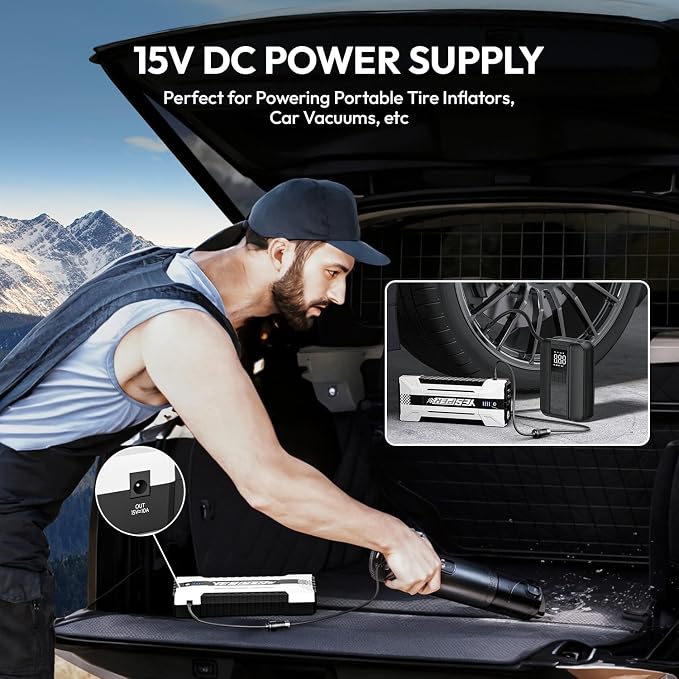 YESPER 4120A Jump Starter, 12V Car Battery Jumper Starter Portable, 26800mAh - Image 3