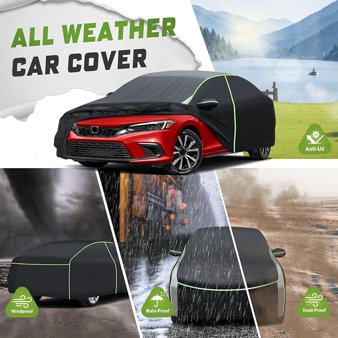 Mixsuper Liner Car Cover for Honda Civic 1991-2026, 7 Layers Waterproof Car - Image 4