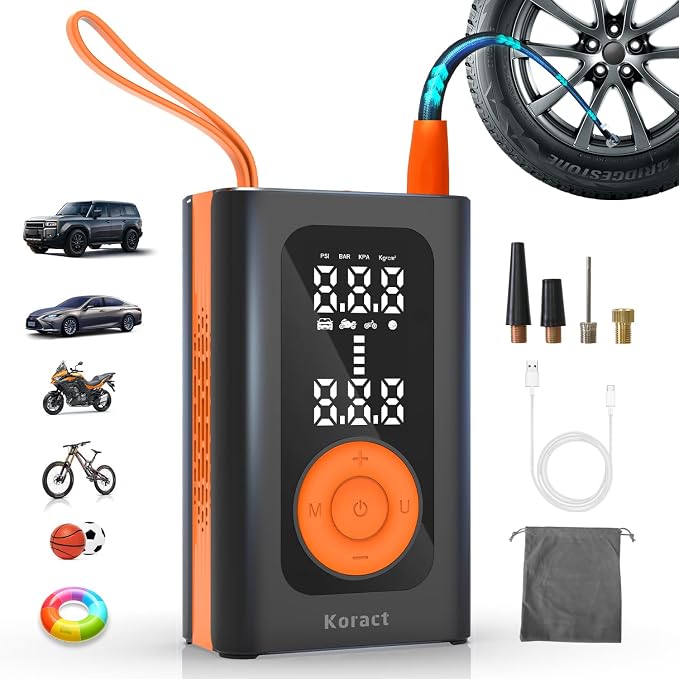 Tire Inflator Portable Air Compressor by Koract