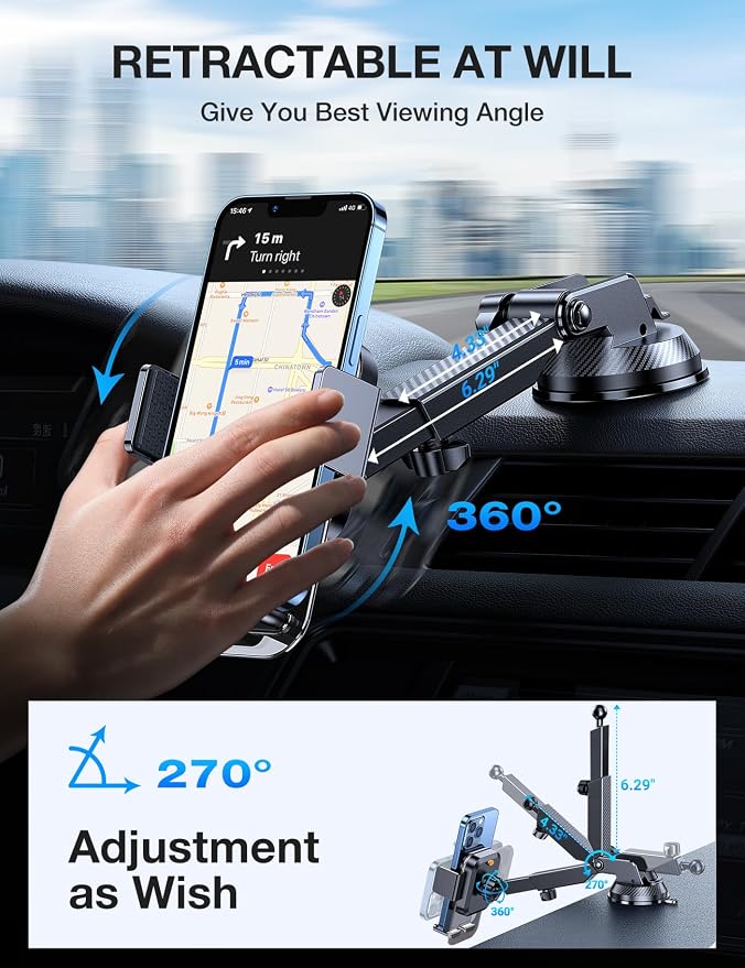 AKESEPE Phone Holders for Your Car 2025 Upgraded Car Phone Holder Mount Truck - Image 6