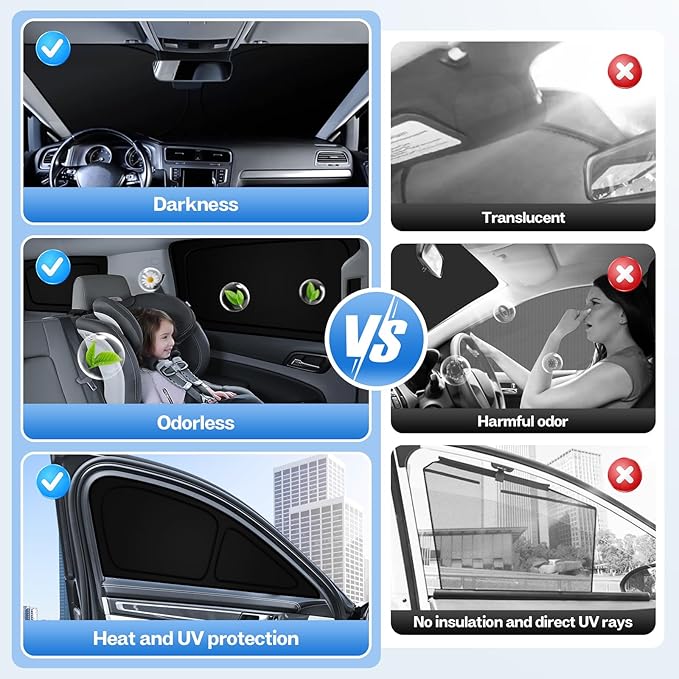 T TGBROS Windshield Sun Shade for Toyota Venza 2021-2024 Accessories Front - Image 3