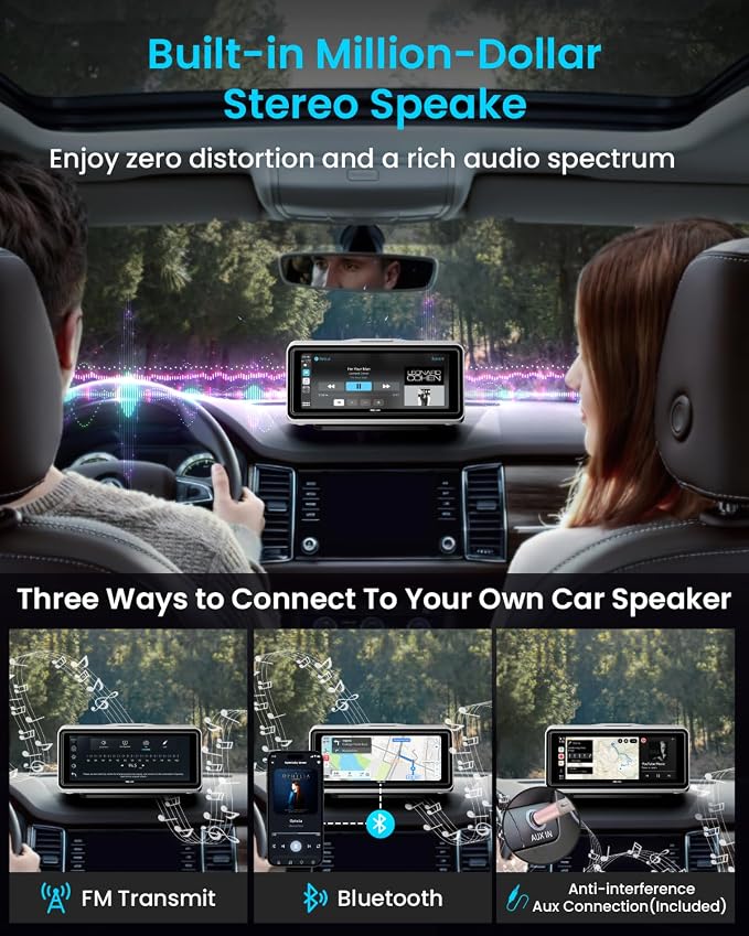 Portable Apple Carplay Screen for Car, Touch Screen - Image 5