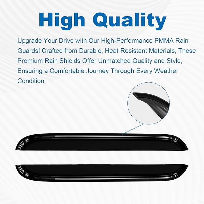 Window Guards Compatible with 2018-2024 Chevy Equinox Car Window Rain Guard - Image 2