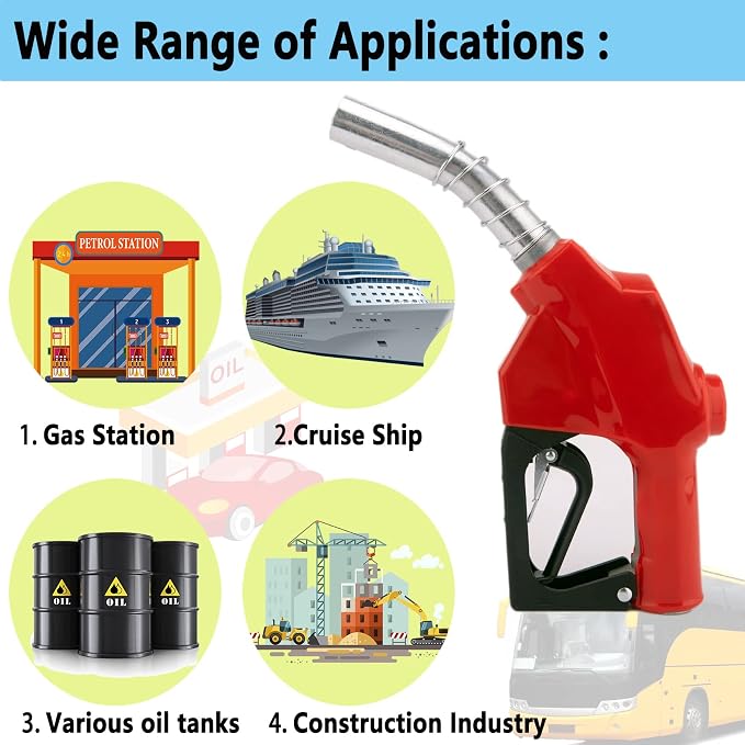 1-3/16"Automatic Fuel Nozzle, Car Fuel Filling Nozzle, Auto Shut-Off Fuel Nozzle - Image 6