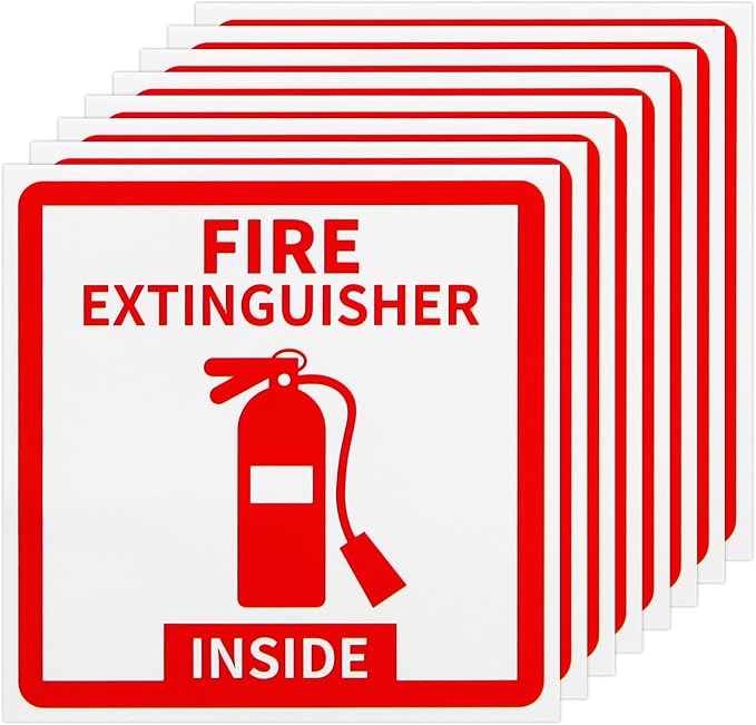 Madrigal Fire Extinguisher Inside Sticker Sign, Weatherproof & UV Protected by Unknown