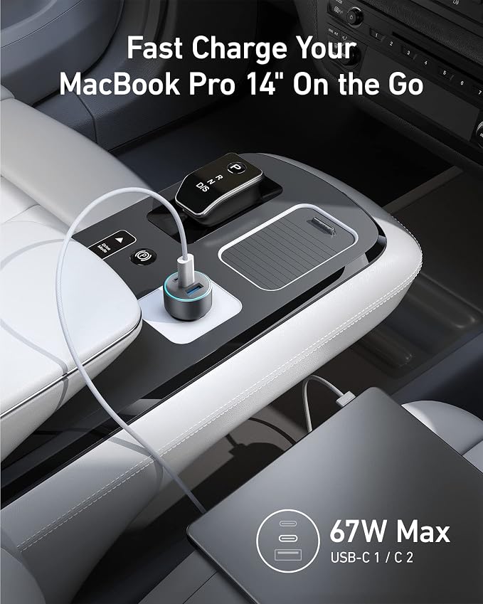Anker USB-C Car Charger, iPhone 16 Car Charger, 67W 3-Port Compact Fast Charger - Image 3