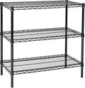 Omega 24" Deep x 30" Wide x 86" High 3 Tier Black Starter Shelving Unit by OmegaProductsCorporation