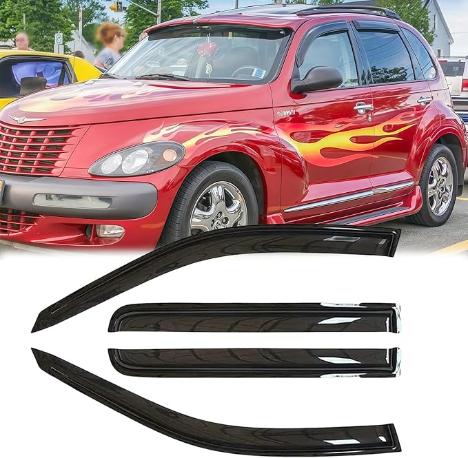 94511 Sunproof Waterproof Side Window Wind Deflector Window Visor fit - Image 2