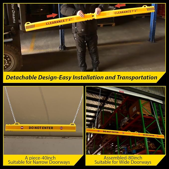 ClearanceGard 80″ x 4″ Clearance Bar Kit - Image 4