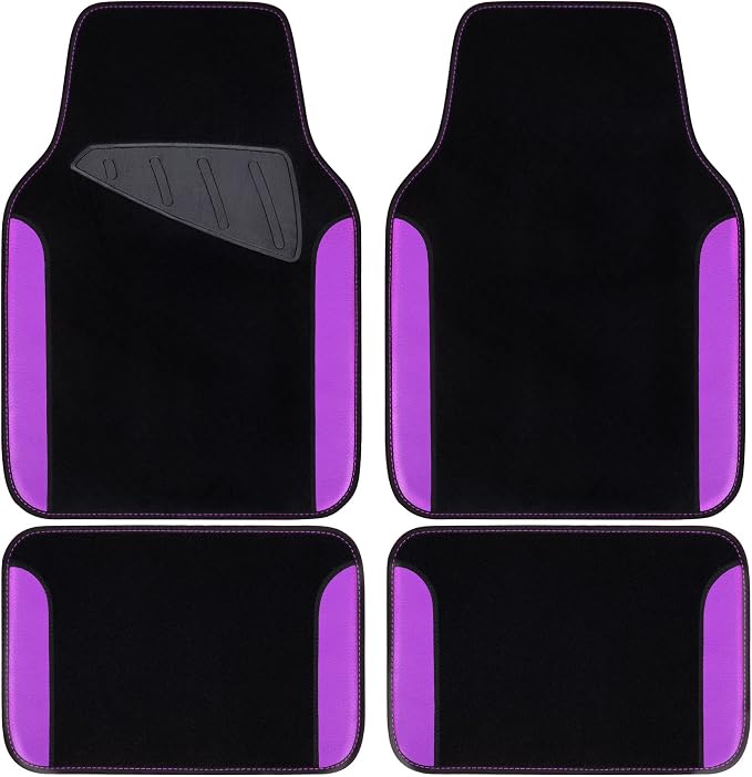 CAR PASS Waterproof Universal Fit Car Floor Mats, Faux Leather Car Carpet Mats by CARPASS