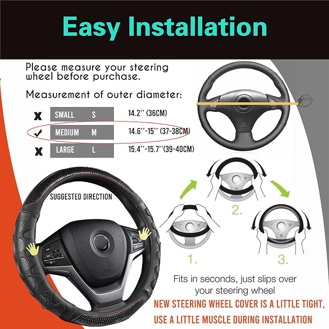 PINCTROT Steering Wheel Cover Great Grip - Image 6