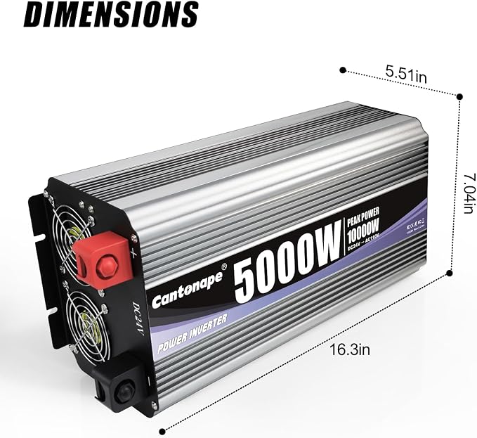 5000W Power Inverter 24V to 110V/120V DC to AC - Image 8