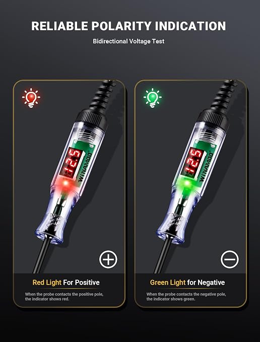 Automotive Test Light with 3-48V LED Digital Voltage Display, Auto Circuit - Image 5