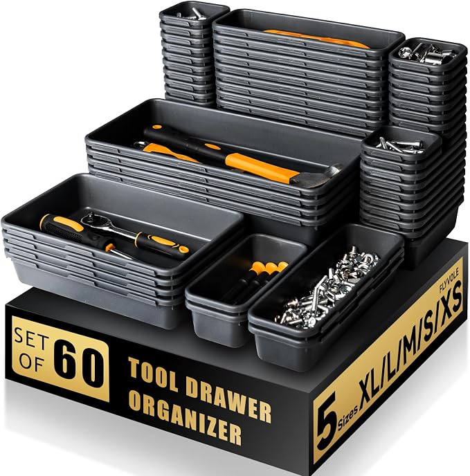 Tool Box Organizer Tray, Toolbox Desk Drawer Organizer, Tool Box Tray, Toolbox by FLYVOLE