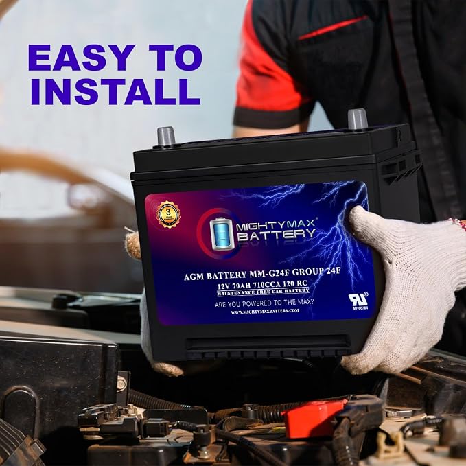 Mighty Max Battery MM-G24F Start and Stop Car BCI Group Size 24F 12V 70Ah - Image 6